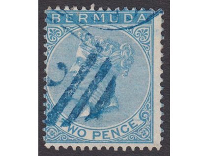 Bermudy, 1865, 2 P Viktoria, MiNr.2A, razítkované