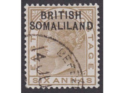 Somaliland, 1903, 6 P Viktoria, MiNr.7I, razítkované