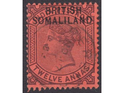 Somaliland, 1903, 12 P Viktoria, MiNr.9I, razítkované