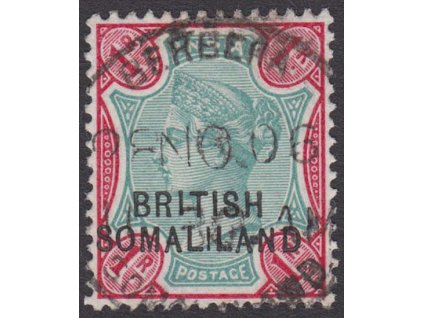 Somaliland, 1903, 1 R Viktoria, MiNr.10II, razítkované
