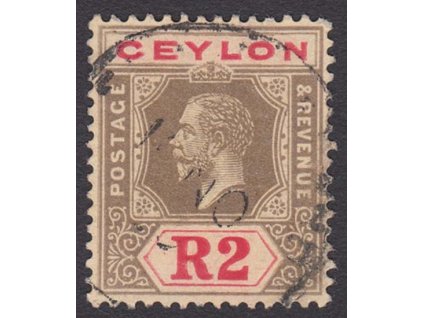 Ceylon, 1911, 2 R Jiří V., MiNr.176, razítkované
