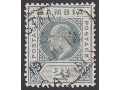 Gambia, 1909, 2 P Eduard, MiNr.54, razítkované