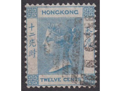 Hong Kong, 1863, 12 C Viktoria, MiNr.12, razítkované