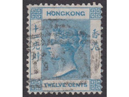 Hong Kong, 1863, 12 C Viktoria, MiNr.12, razítkované