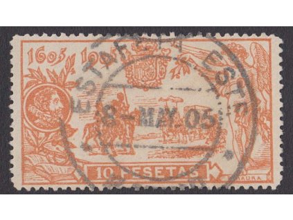 1905, 10 Pta Don Quijote, MiNr.229, razítkované