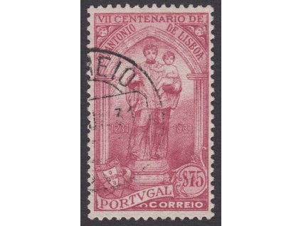 1931, 75 C sv. Antonius, MiNr.556, razítkované