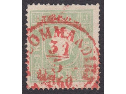 1858, 3 Kr Franc Josef, II.typ, Nr.12II, červené razítko, dv