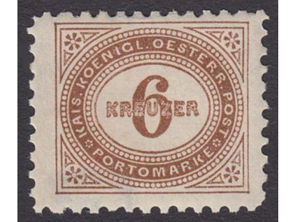 1894, 6 Kr doplatní, L 10 1/2, MiNr.5Y, * po nálepce