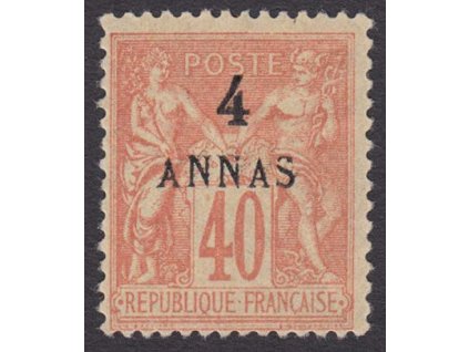 Zanzibar, 1894, 4A/40C Alegorie, MiNr.7, * po nálepce