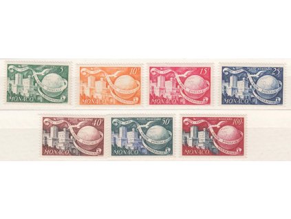 1949, 5-100 Fr série UPU, MiNr.401-7, ** , 25 Fr obtisk