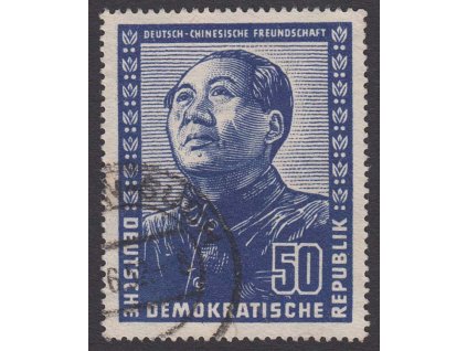 1951, 50 Pf Mao Zedong, MiNr.288, razítkované, dv