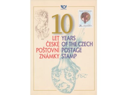 2002, 10 let české poštovní známky, 16 listová publikace se známkami, **