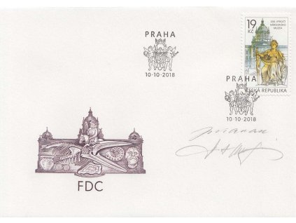 Kavan, Srb, podpisy na FDC z roku 2018