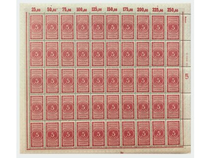 nemecko deutsches reich 1922 5 mk kolek statistische gebuhr 189636000