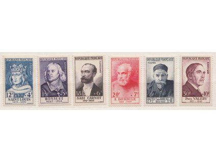 1954, 12-30 Fr série Osobnosti, MiNr.1015-20, **