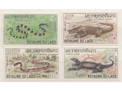 Laos, 1967, 5-200 K série Fauna, MiNr.218-21, **