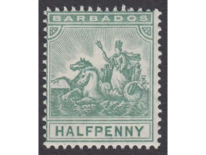 Barbados, 1905, 1/2 P Výjev, MiNr.63, * po nálepce
