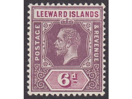 Leeward Island, 1912, 6 P Jiří V., MiNr.53, * po nálepce