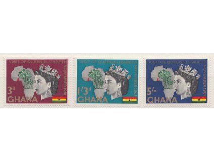 Ghana, 1961, 3P-5Sh série Elisabeth, MiNr.109-11, **