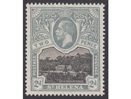 St. Helena, 1912, 2 P Jiří V., MiNr.43, * po nálepce