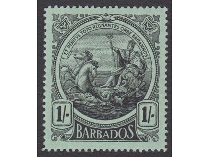 Barbados, 1916, 1 Sh Výjev, MiNr.105, * po nálepce