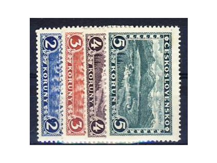 1926, 2-5Kč Praha-Tatry, série s průsvitkou, Nr.225-8, **, ilustrační foto