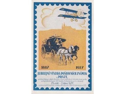 1927, Brno, Výstava známek, propagační pohled, prošlé, dv