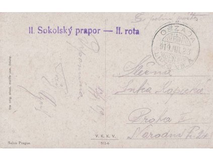 ČSPP na Slovensku, 1919, II. Sokolský prapor - II. rota + DR Oszada