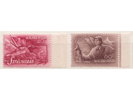 1953, 40-60 f série Stalingrad, MiNr.1283-84, **