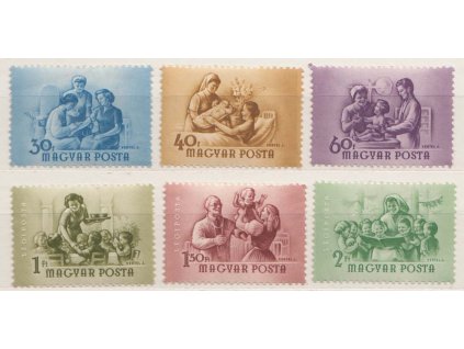 1954, 30f-2Ft série Den žen, MiNr.1364-69, **
