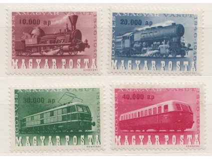 1946, 10000-40000 ap série lokomotivy, MiNr.943-46, **