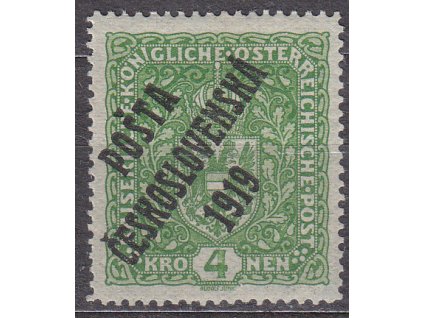 4K Znak, široký formát, II.typ, zk.Gilbert, Nr.50II, * po nálepce, hezký kus