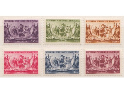 1954, 0.50-8 L série Slavnost, MiNr.533-38, ** , dv