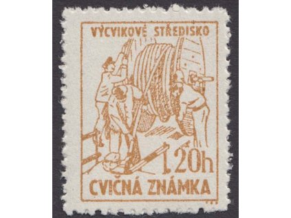 Cvičná známka, 1954, 20 h Pokládání kabelů, Nr.2A, **