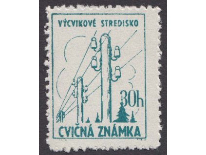 Cvičná známka, 1954, 30 h Telegrafní sloup, Nr.3A, **