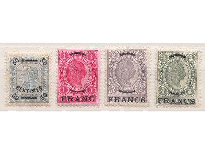 Kréta, 1903, 50C/50H-4Fr/4Kr Franc Josef, MiNr.4-7, * po nálepce