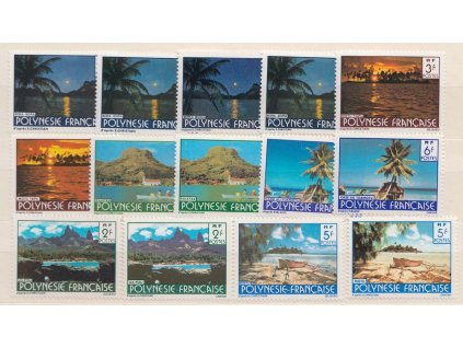 Polynésie, 1979, 1-6 Fr série Výjevy, MiNr.278-83I,II, **