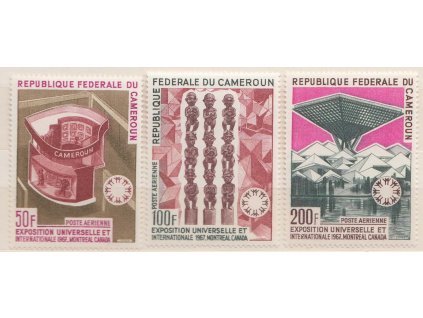 Kamerun, 1967, 50-200 Fr letecká série, MiNr.525-27, **