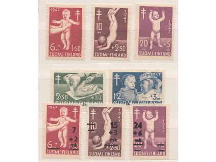 1947/48, 2 série Tuberkulóza, Nr.341-5,353-5, **