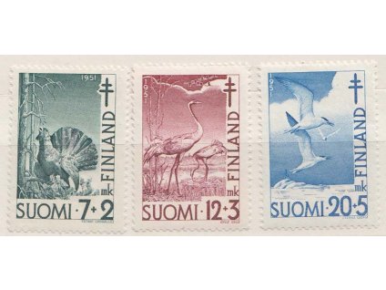 1951, 7-20 M série Fauna, MiNr.396-98, **