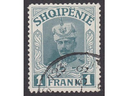 1914, 1 Fr Císař Vilém, MiNr.IIg, razítko, zeslabení