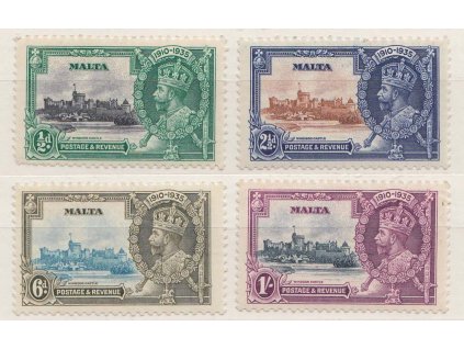 Malta, 1935, 1/2P-1Sh série Jiří V., MiNr.169-72, */**