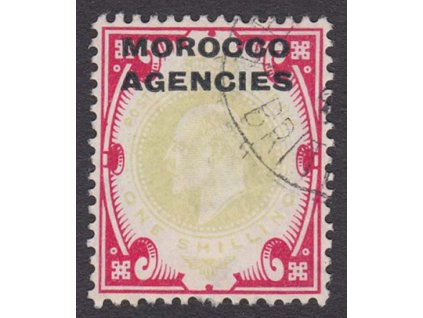 Maroko, 1907, 1 Sh Eduard, MiNr.38, razítkované, lehké zeslabení