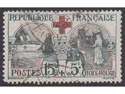 1918, 15 C Červený kříž, MiNr.136, razítkované