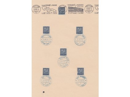 1938, pamětní list s množstvím razítek, A4