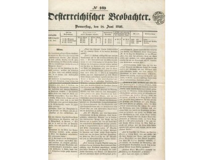 1846, Zeitung 1K 1846, list novin No.169, A4