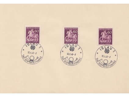 1943, Iglau, Tag der briefmarke, pamětní list, A5
