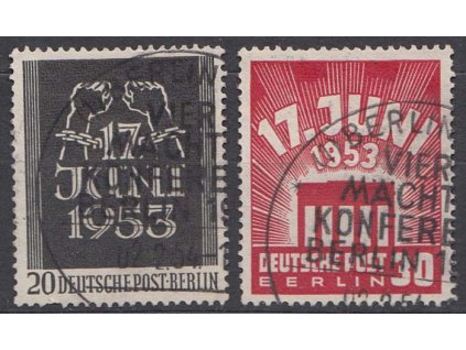 1953, 20-30 Pf série, MiNr.110-11, razítkované, dv