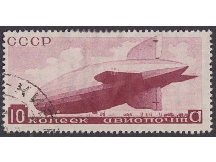 1934, 10 K Zeppelin, MiNr.484, razítkované