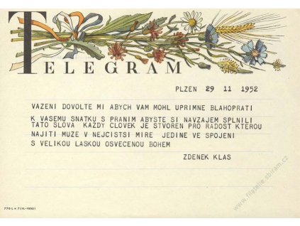 Telegram 770 Lx 7 (III-1950), prošlý